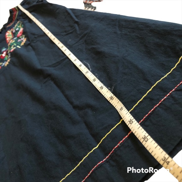 VTG 1930s Style Embroidered Peasant Dress - Picture 9 of 9